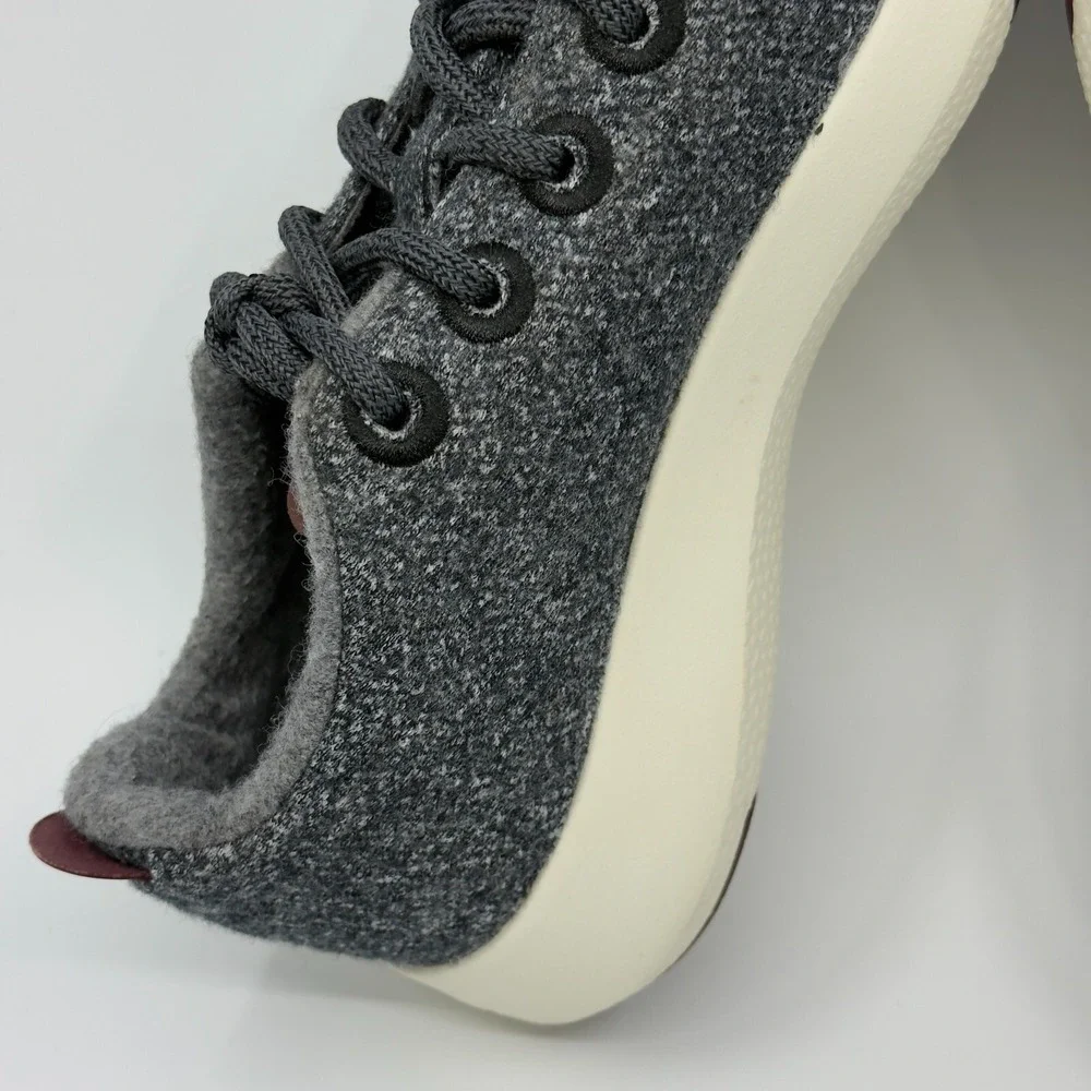 Allbirds Wool Runner Mizzles Womens 8 Gray Grey Off White‎ Running Shoes Lace Up